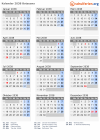 Kalender 2038 mit Ferien und Feiertagen Botsuana