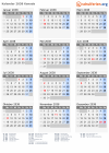 Kalender 2038 mit Ferien und Feiertagen Kanada