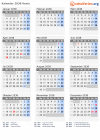 Kalender 2038 mit Ferien und Feiertagen Kenia
