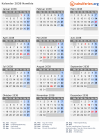 Kalender 2038 mit Ferien und Feiertagen Namibia