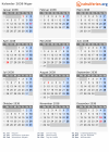 Kalender 2038 mit Ferien und Feiertagen Niger