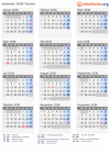 Kalender 2038 mit Ferien und Feiertagen Tschad