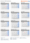 Kalender 2038 mit Ferien und Feiertagen Usbekistan