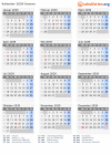 Kalender 2039 mit Ferien und Feiertagen Kosovo
