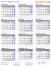 Kalender 2061 mit Ferien und Feiertagen Deutschland